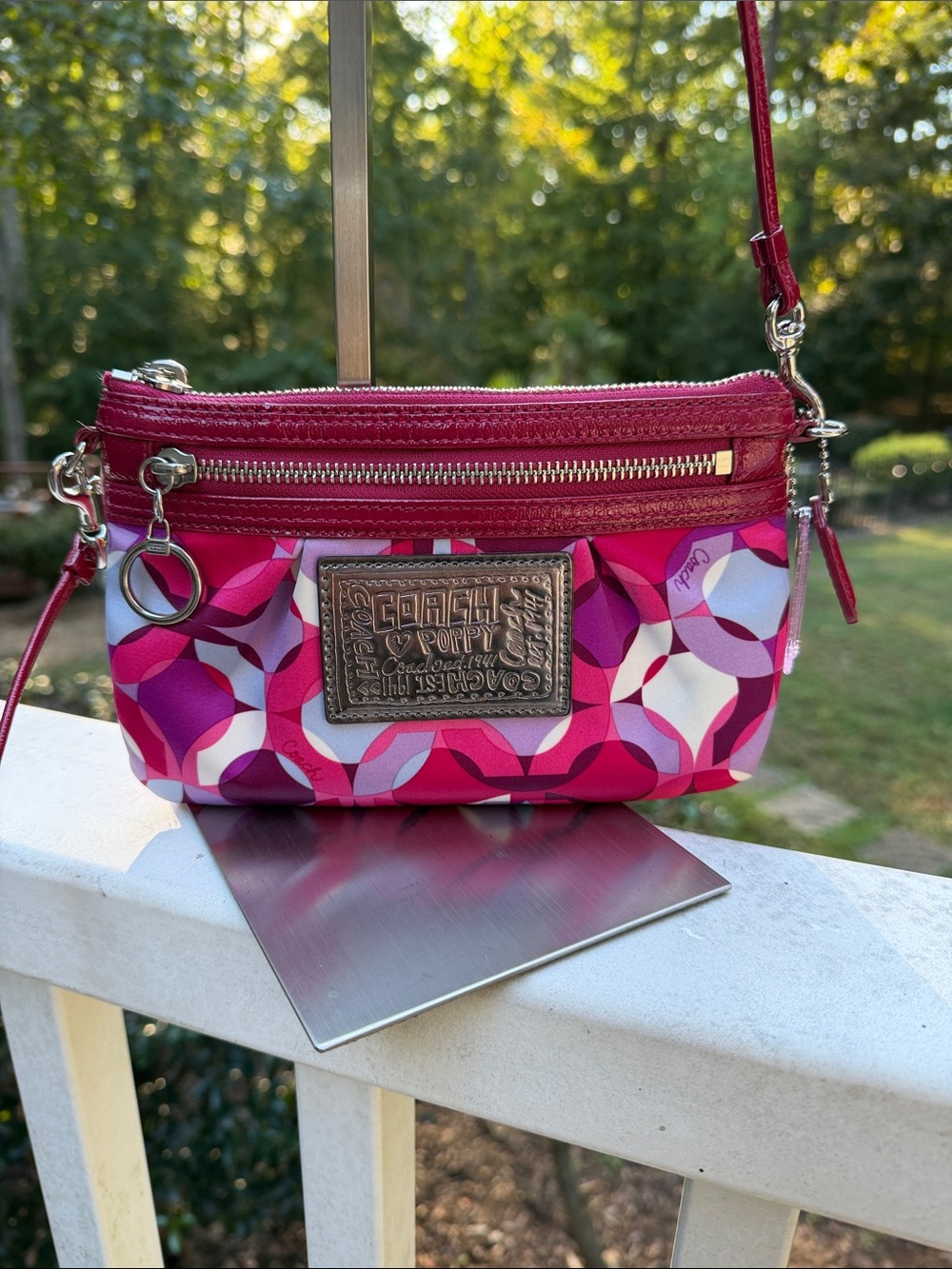 Coach Poppy crossbody Bag removable strap for clutch